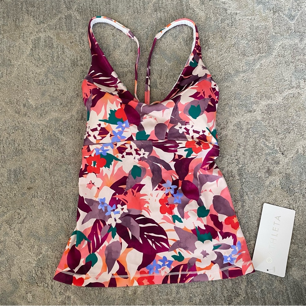 Athleta Floral Daybreak Triangle Tankini